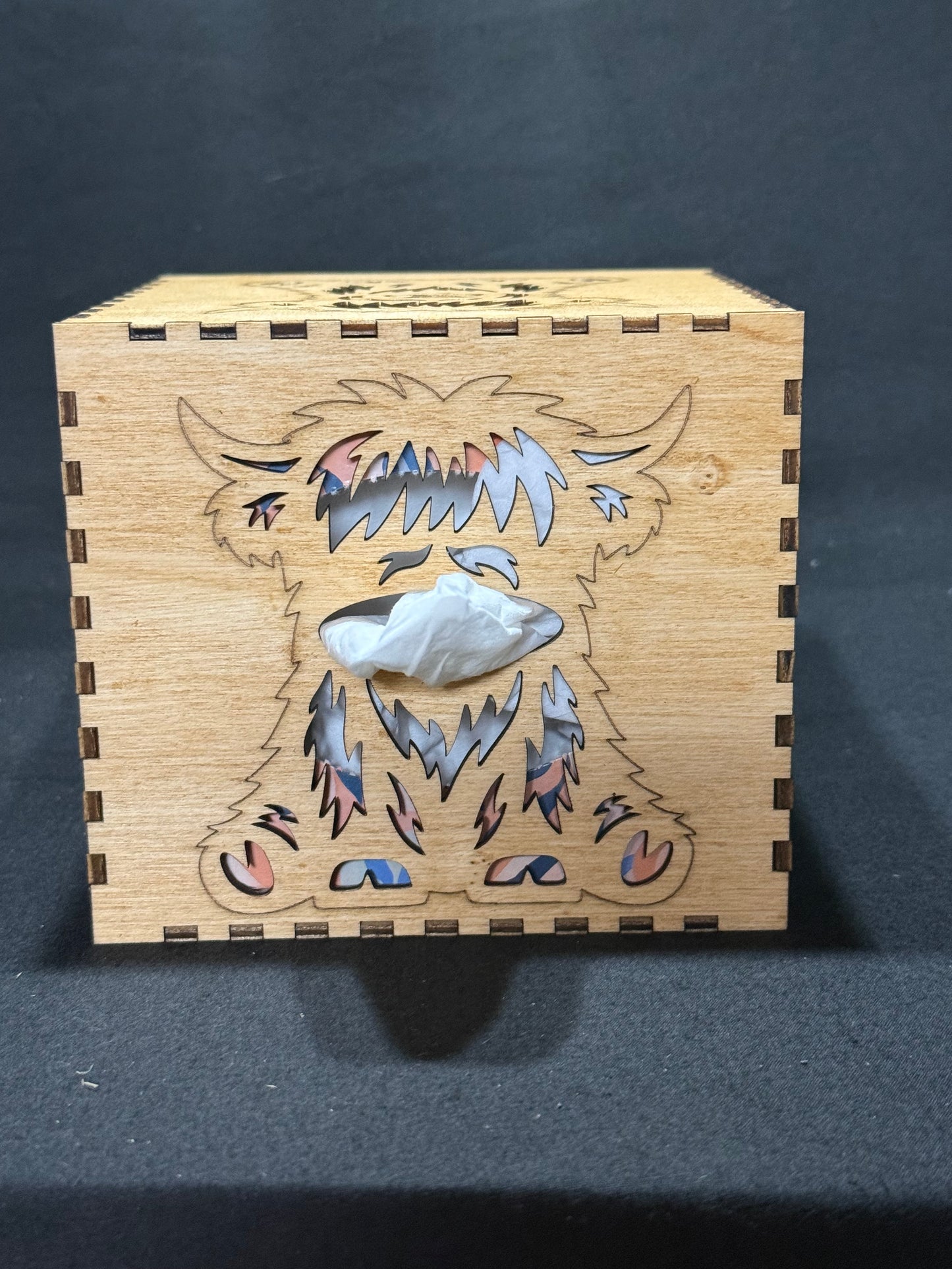 Highland Cow Tissue box