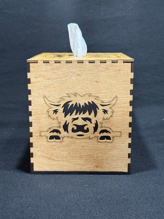 Highland Cow Tissue box