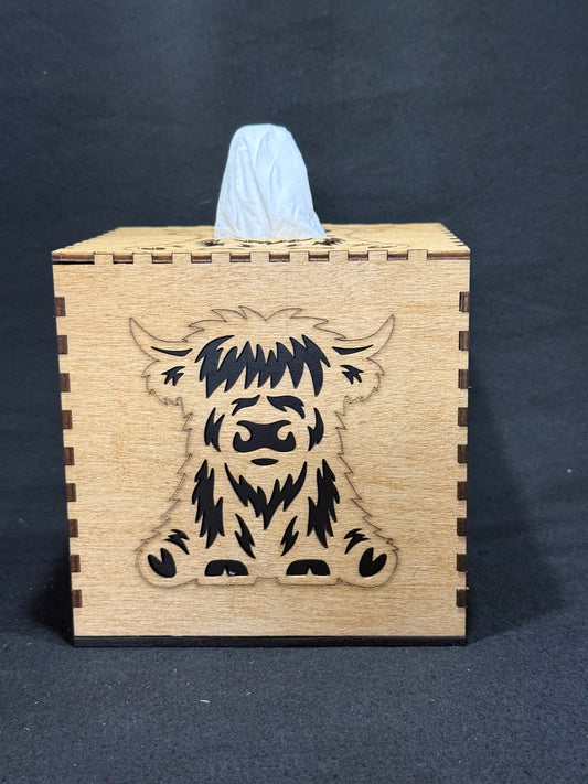 Highland Cow Tissue box
